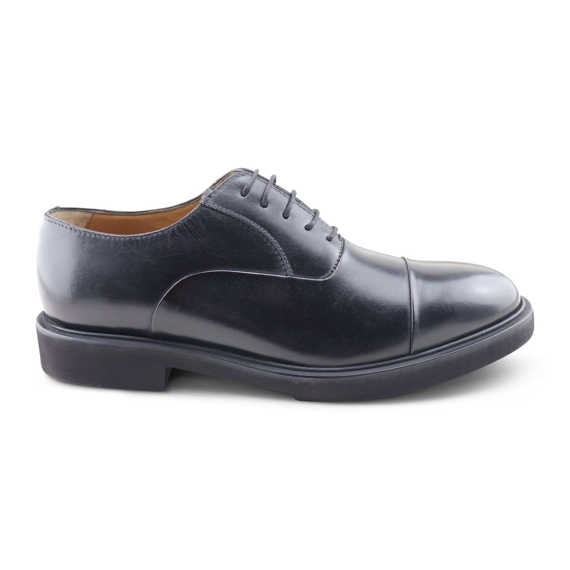 Black brushed leather brogue