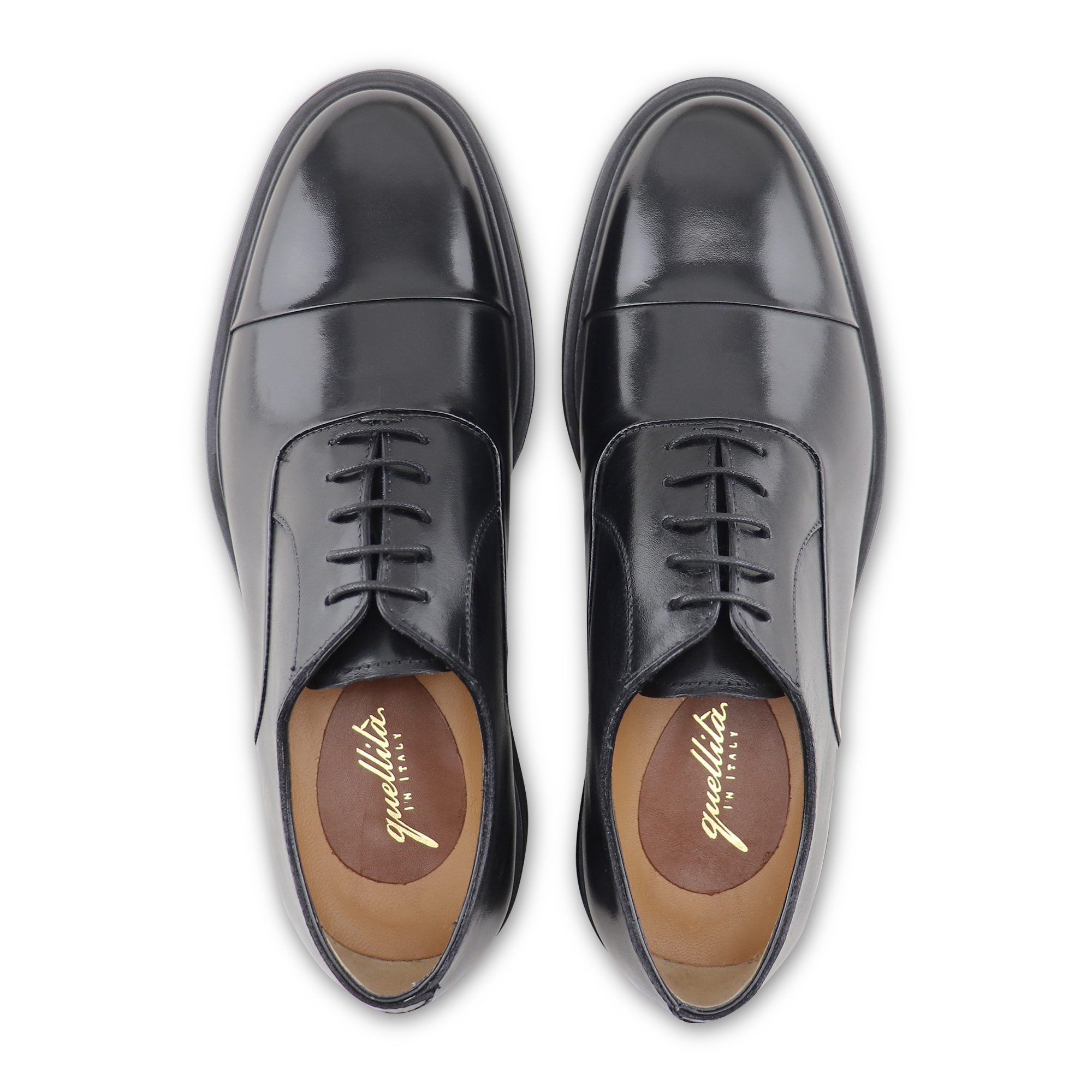 Black brushed leather brogue