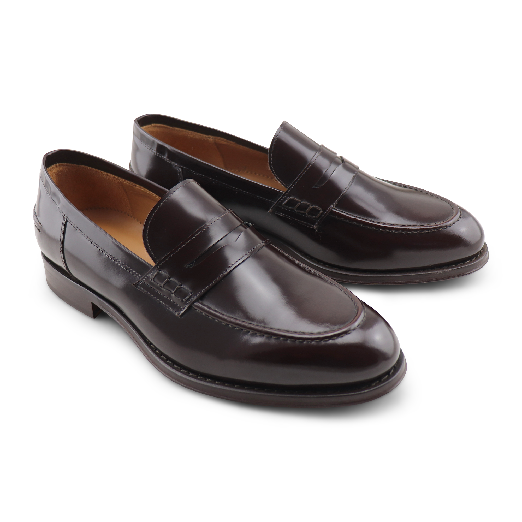 Mocassini testa di moro in pelle spazzolata