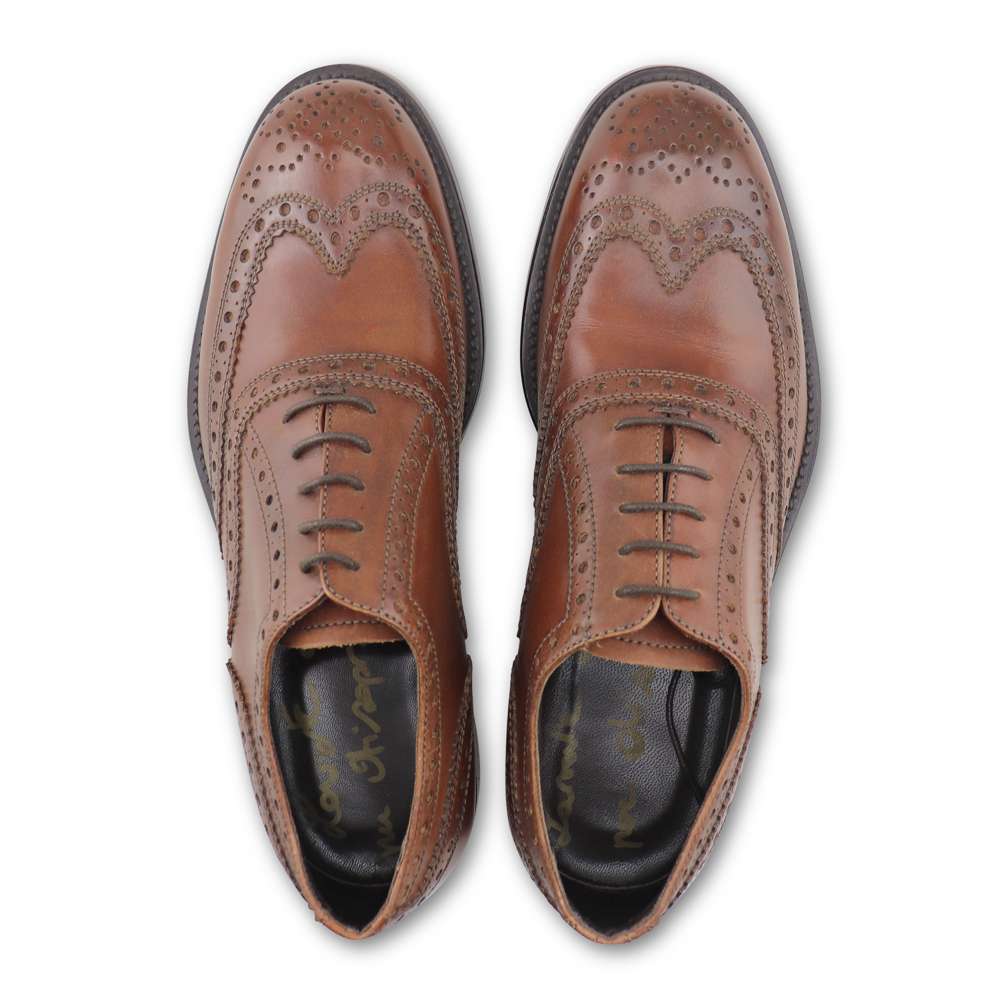 Leather brogues in tan