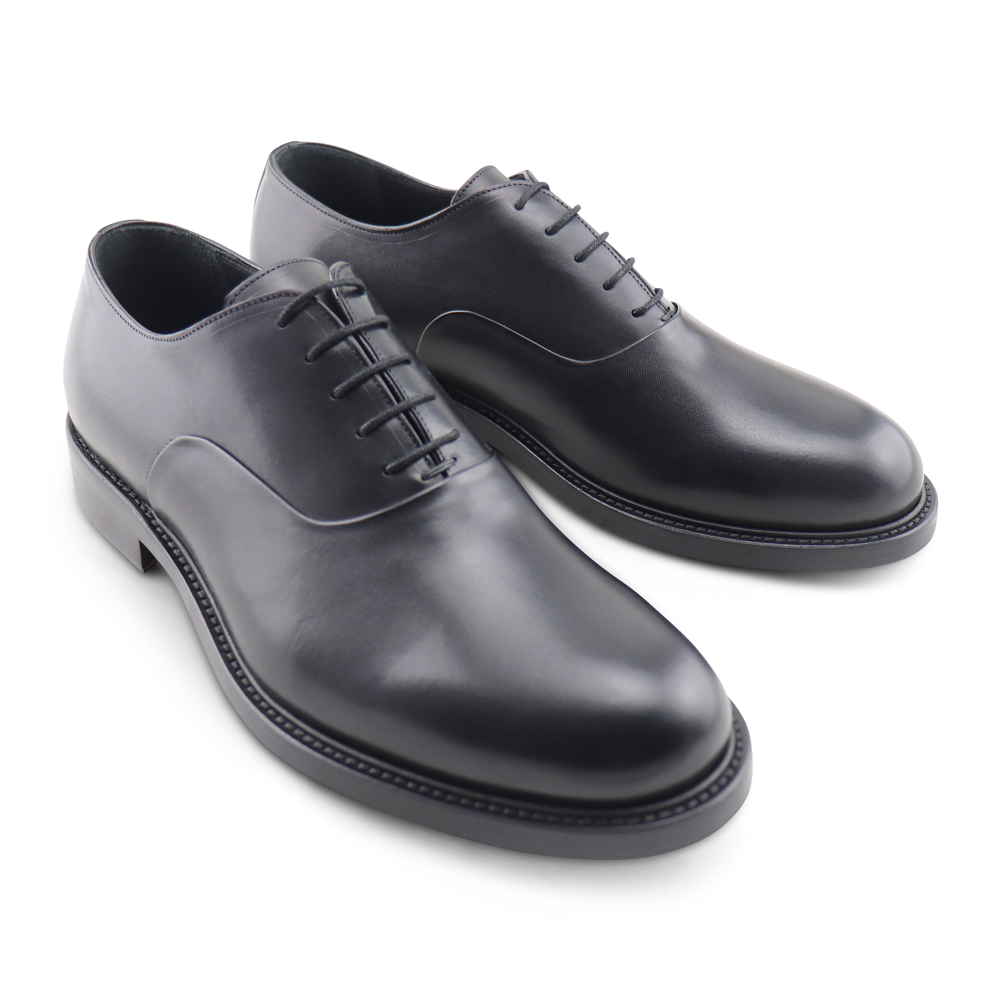 Francesina nera in pelle