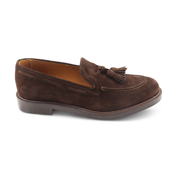 Tassel suede dark brown