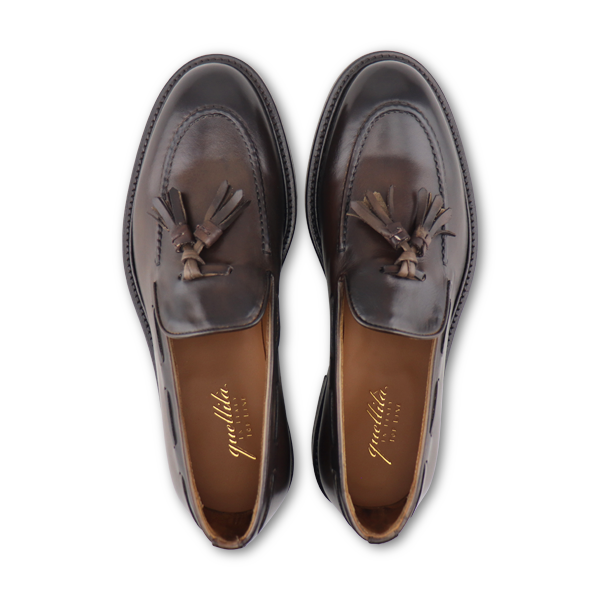 Tassel dark brown leather