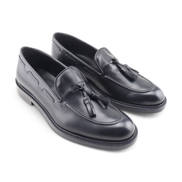 Black leather tassels