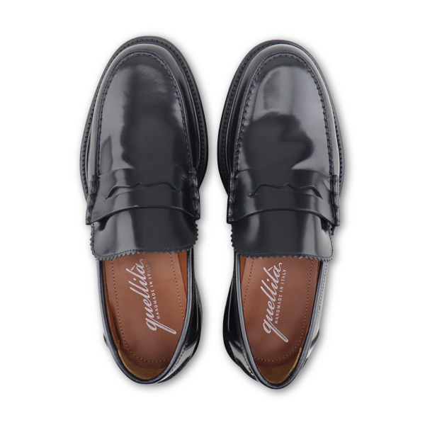 Black brushed leather college