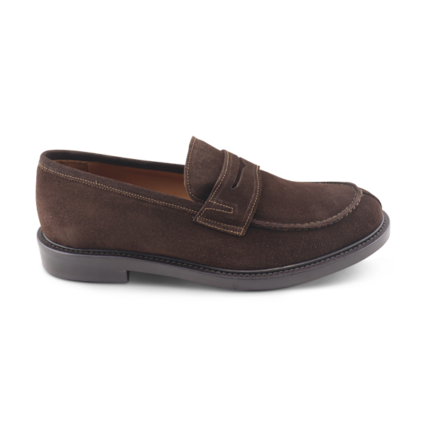 Dark brown suede college