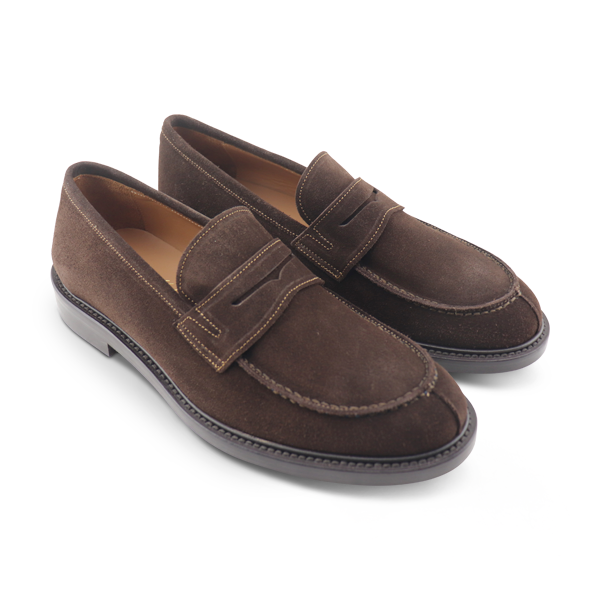 Dark brown suede college