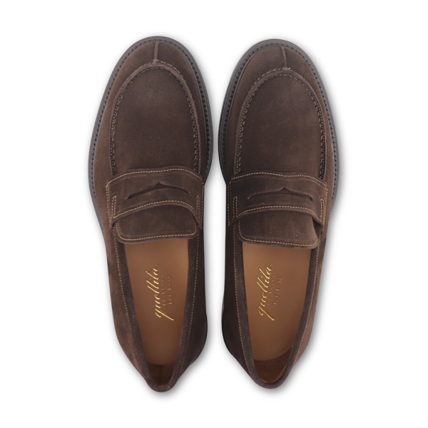 Dark brown suede college