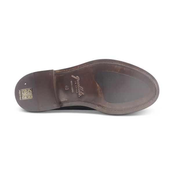 Dark brown suede college