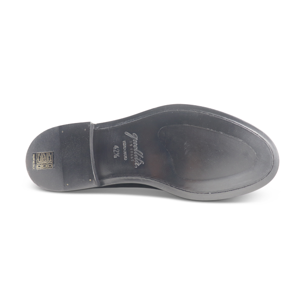 Black leather double buckle