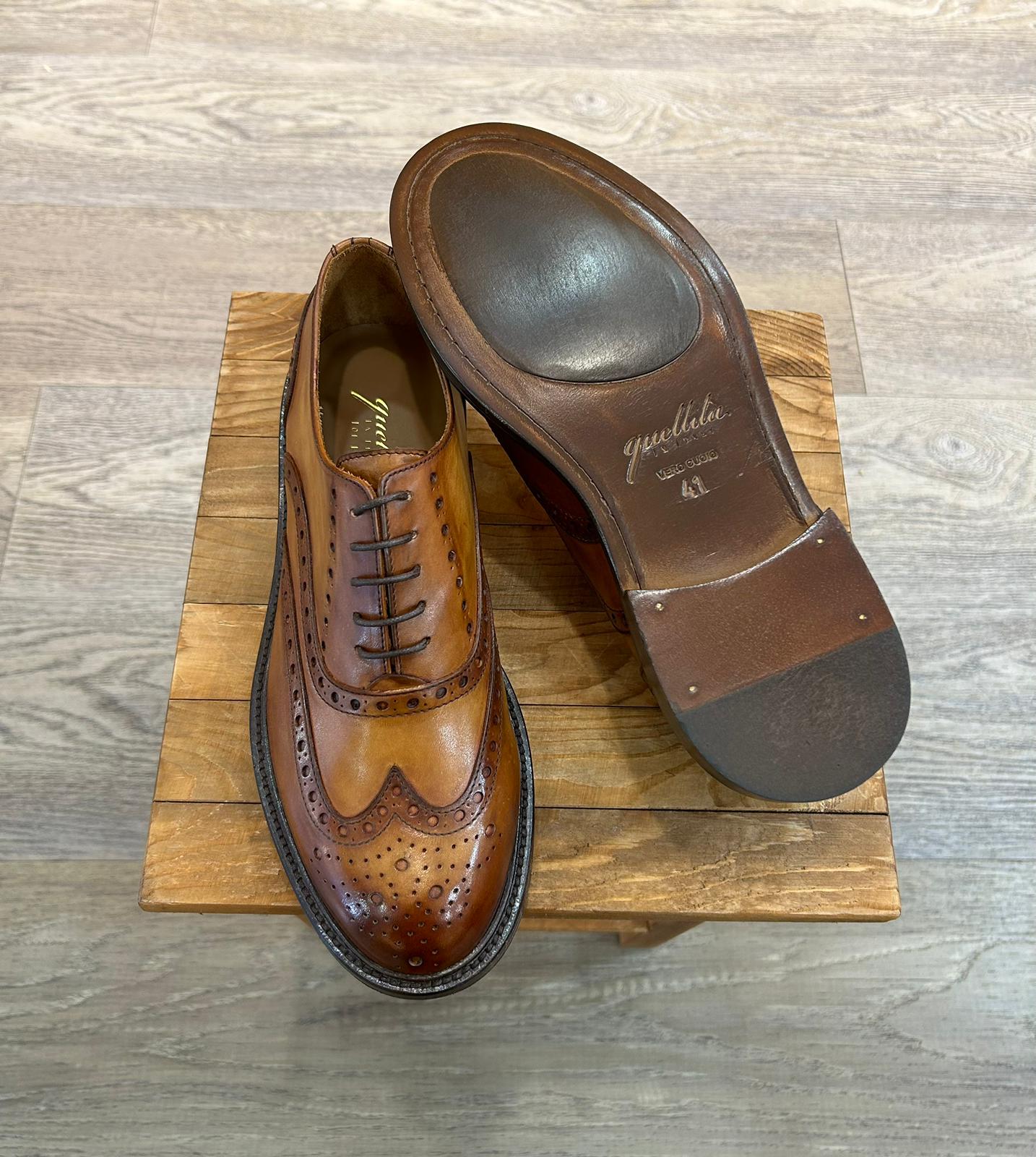 Francesina in pelle havana