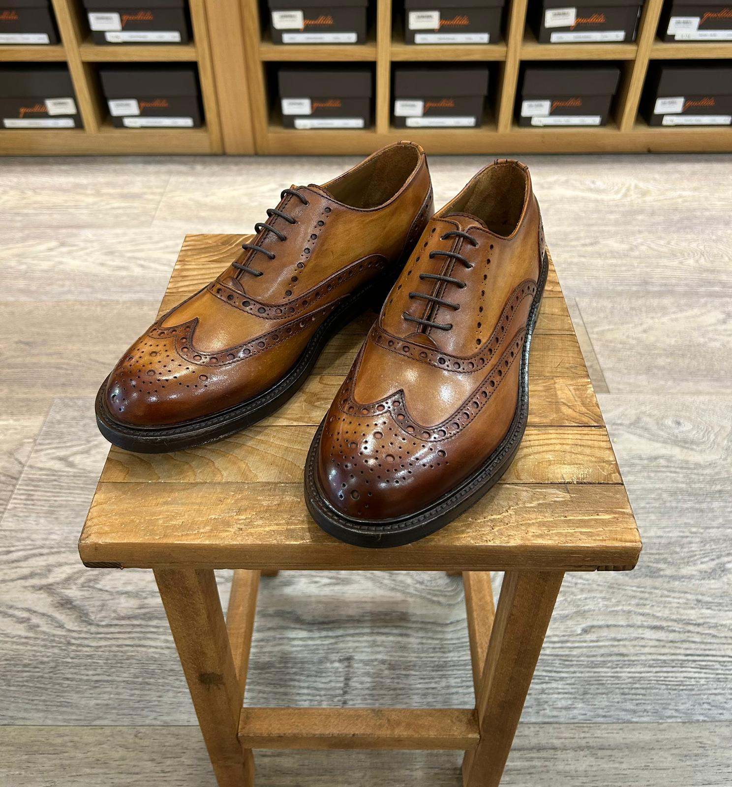 Francesina in pelle havana