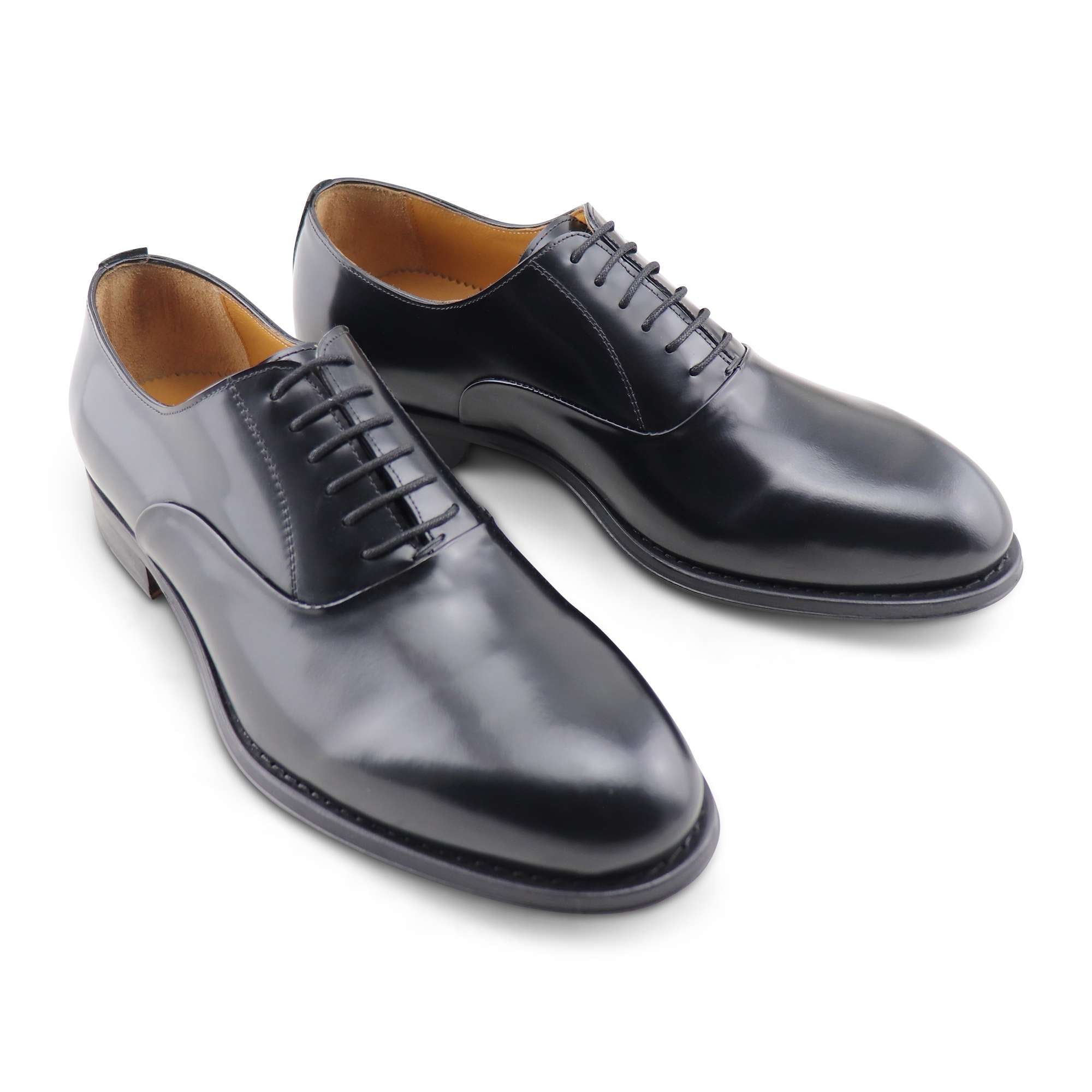 Black brushed leather brogue
