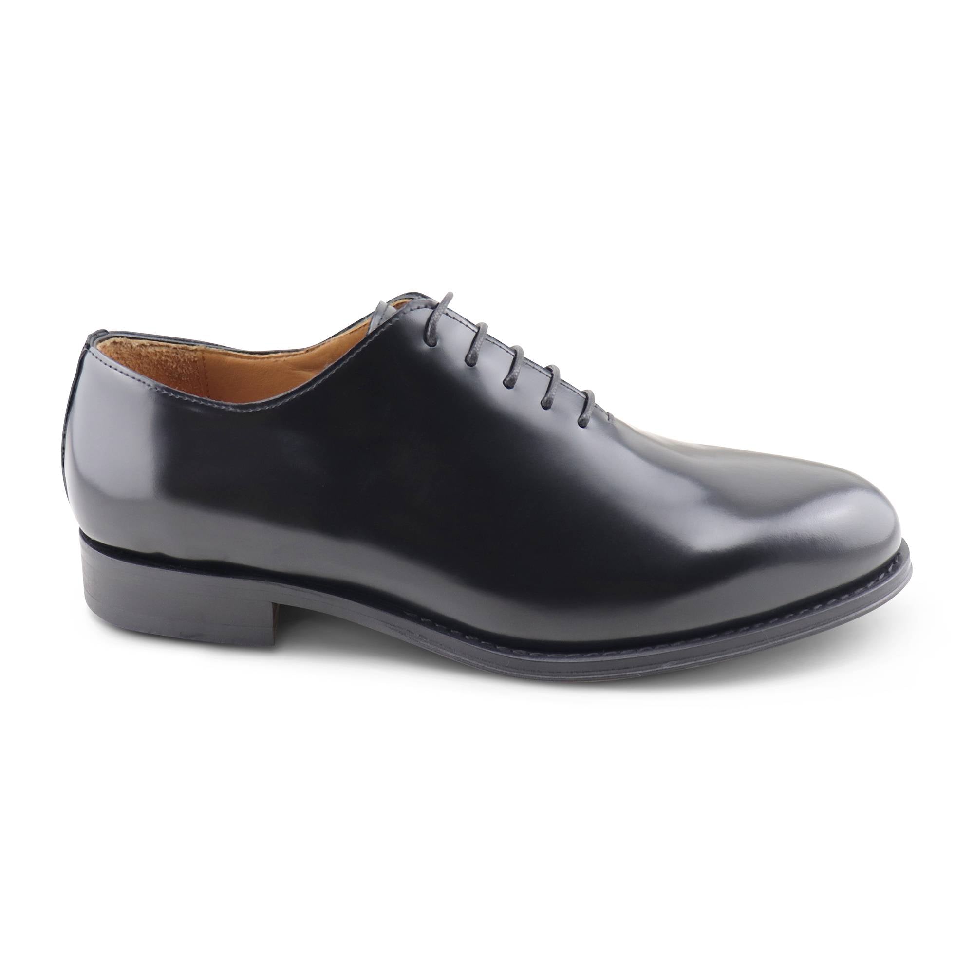 Black brushed leather brogue