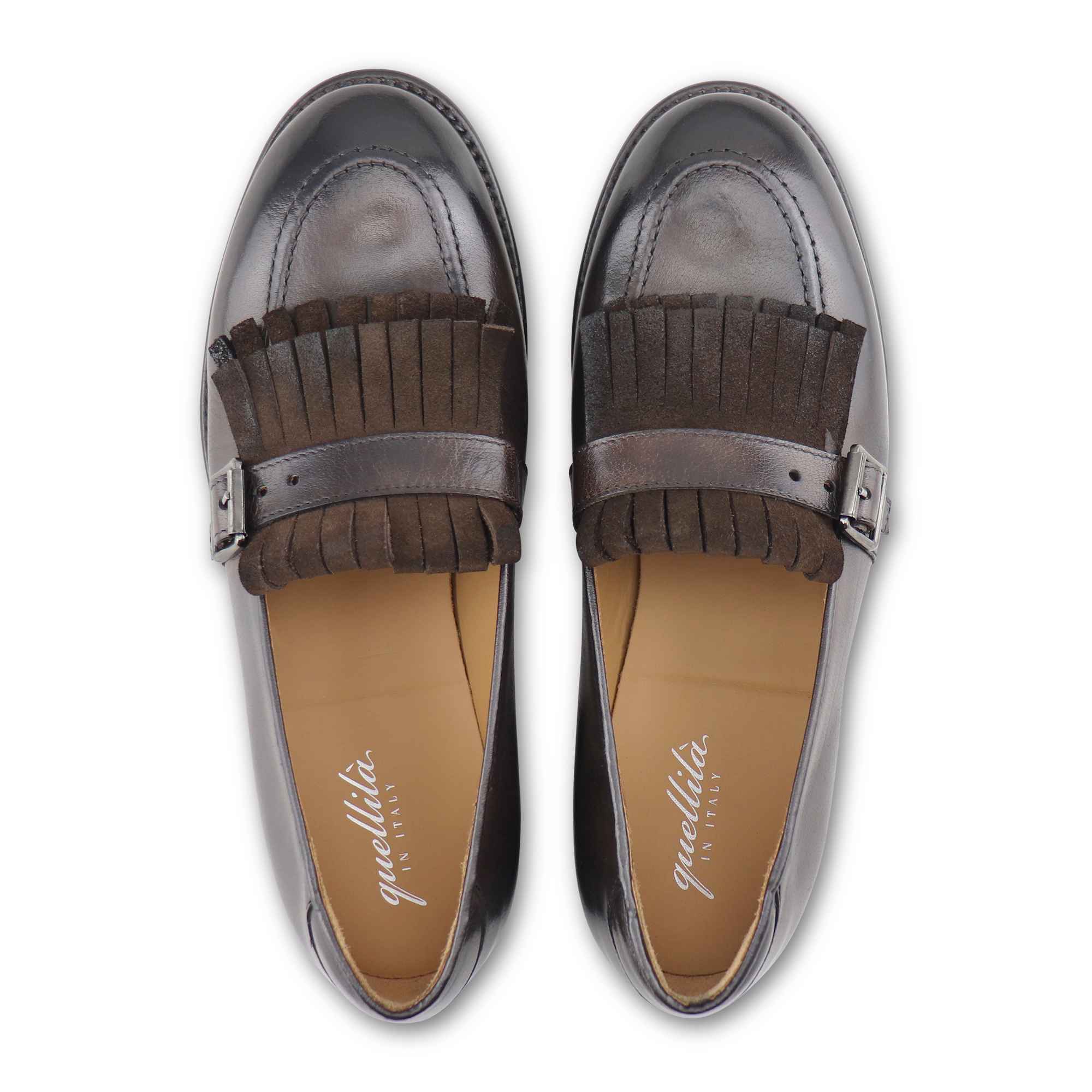 Dark buffalo buckle and fringe