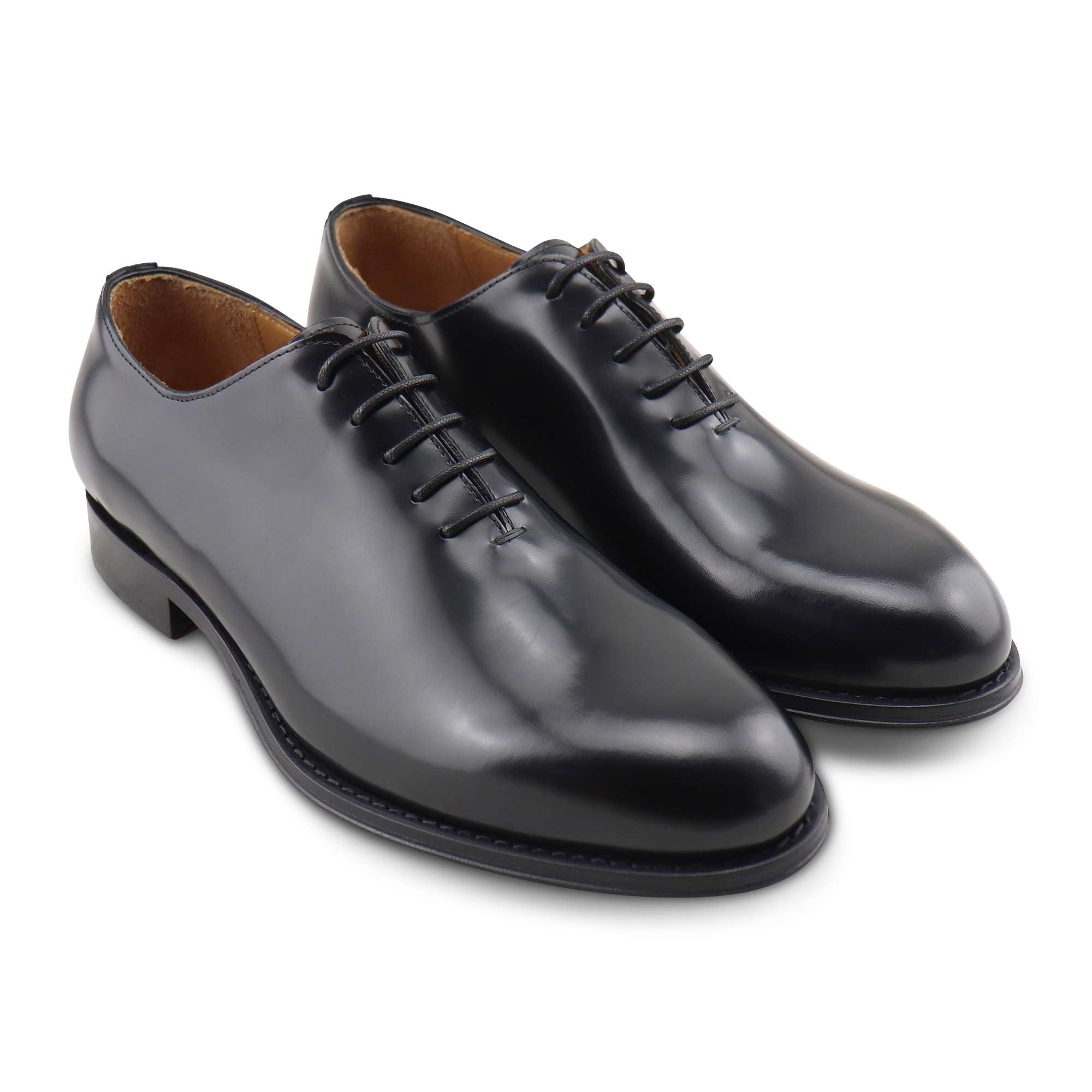Black brushed leather brogue