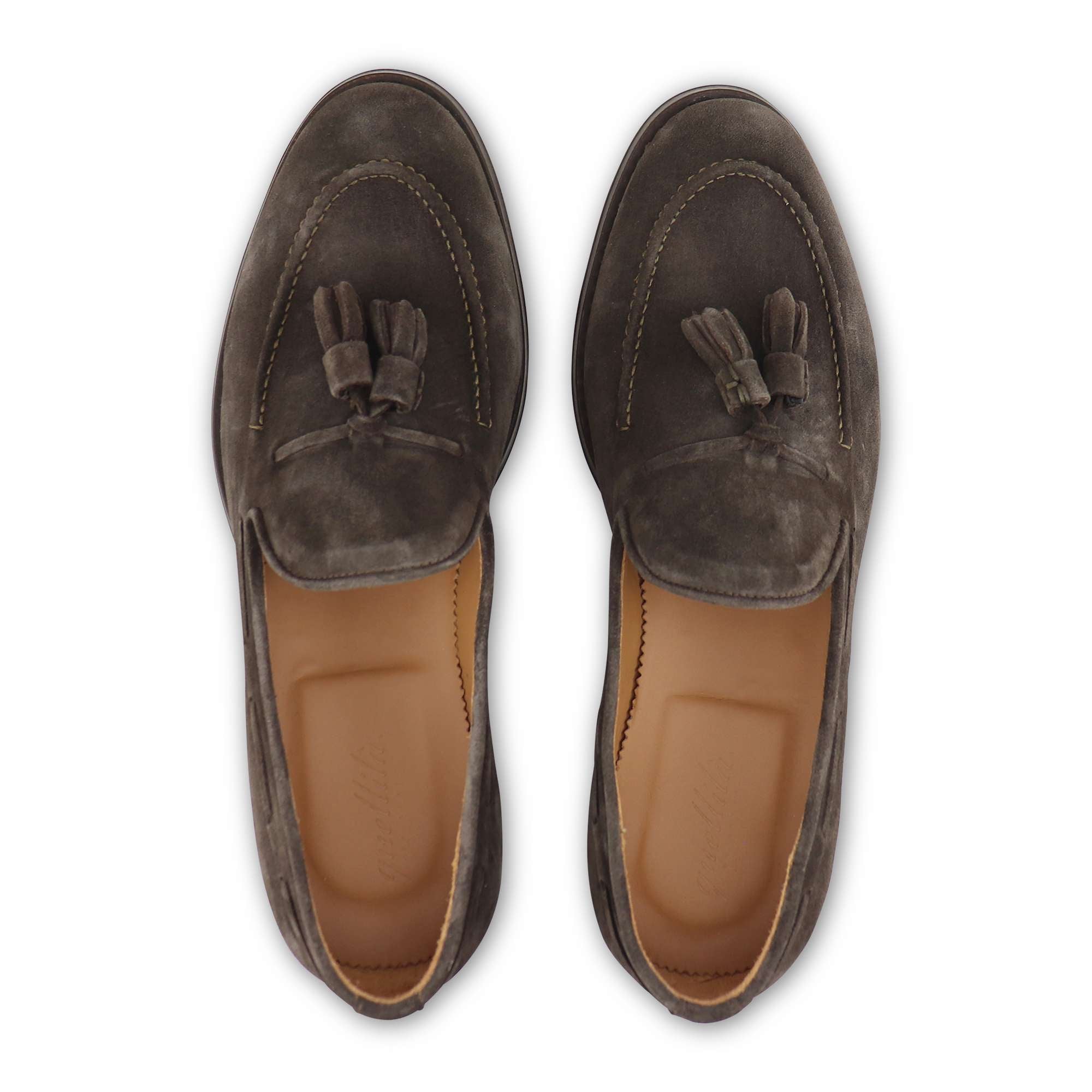 Dark brown suede tassel