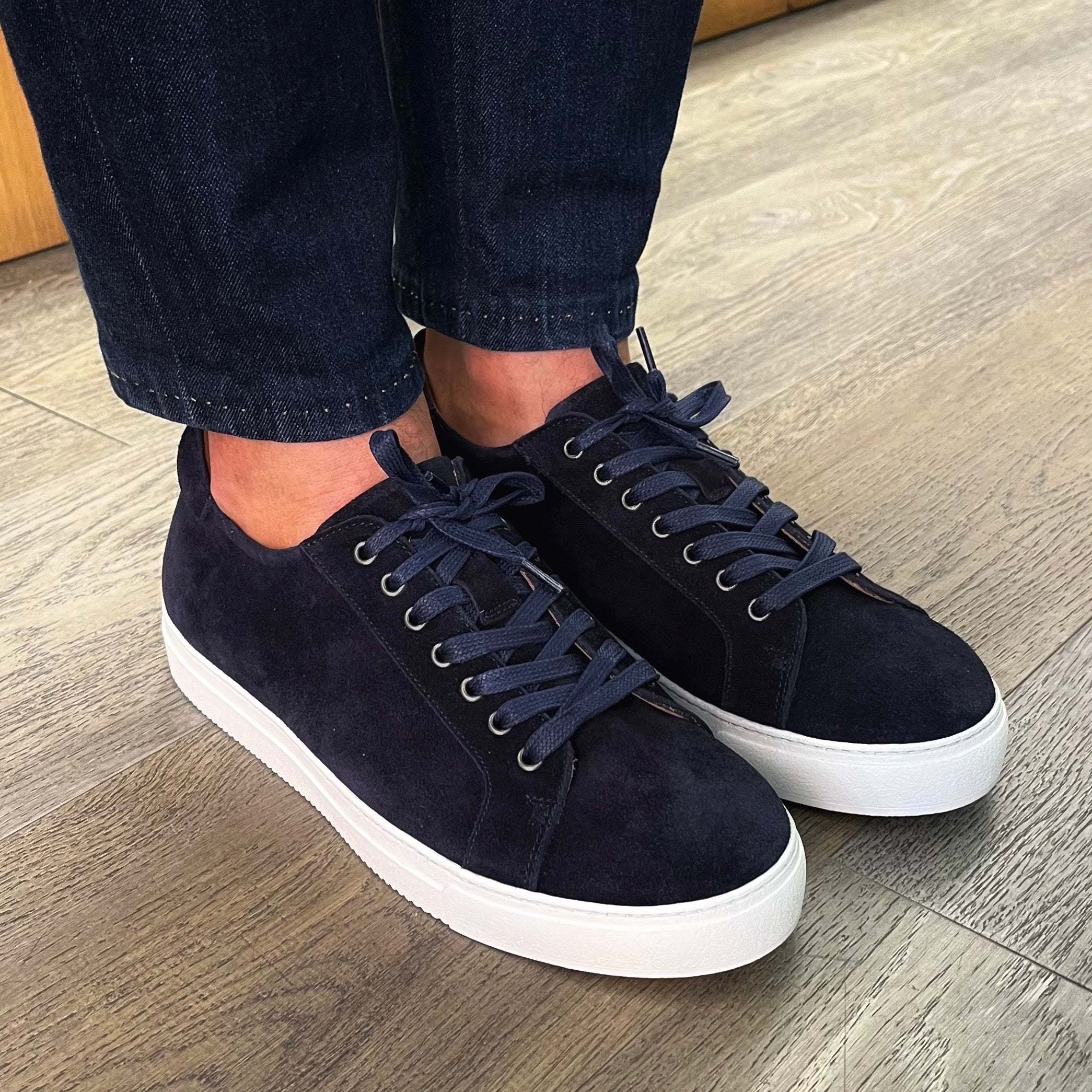 Vibram Sneakers in Blue Suede