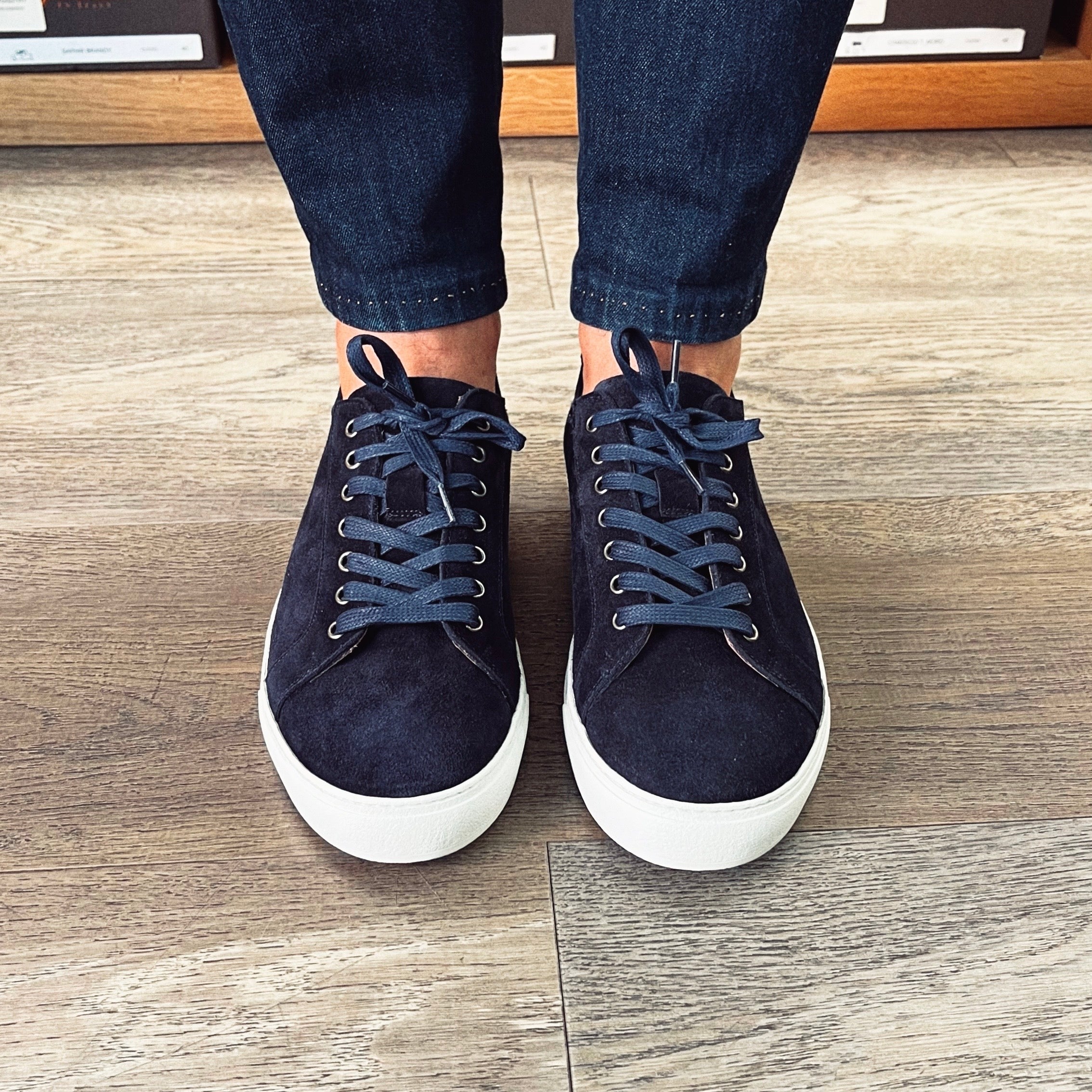 Vibram Sneakers in Blue Suede