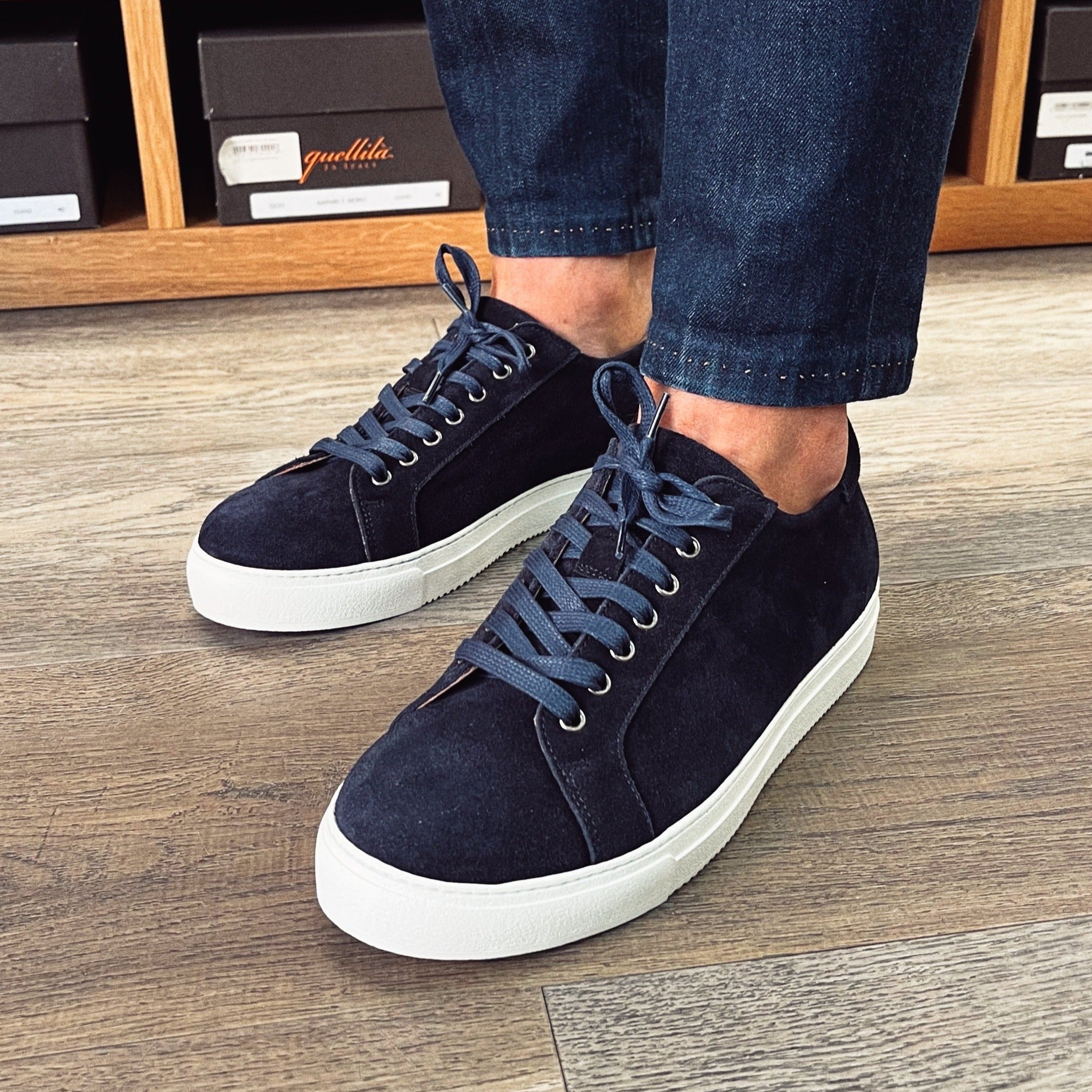 Vibram Sneakers in Blue Suede