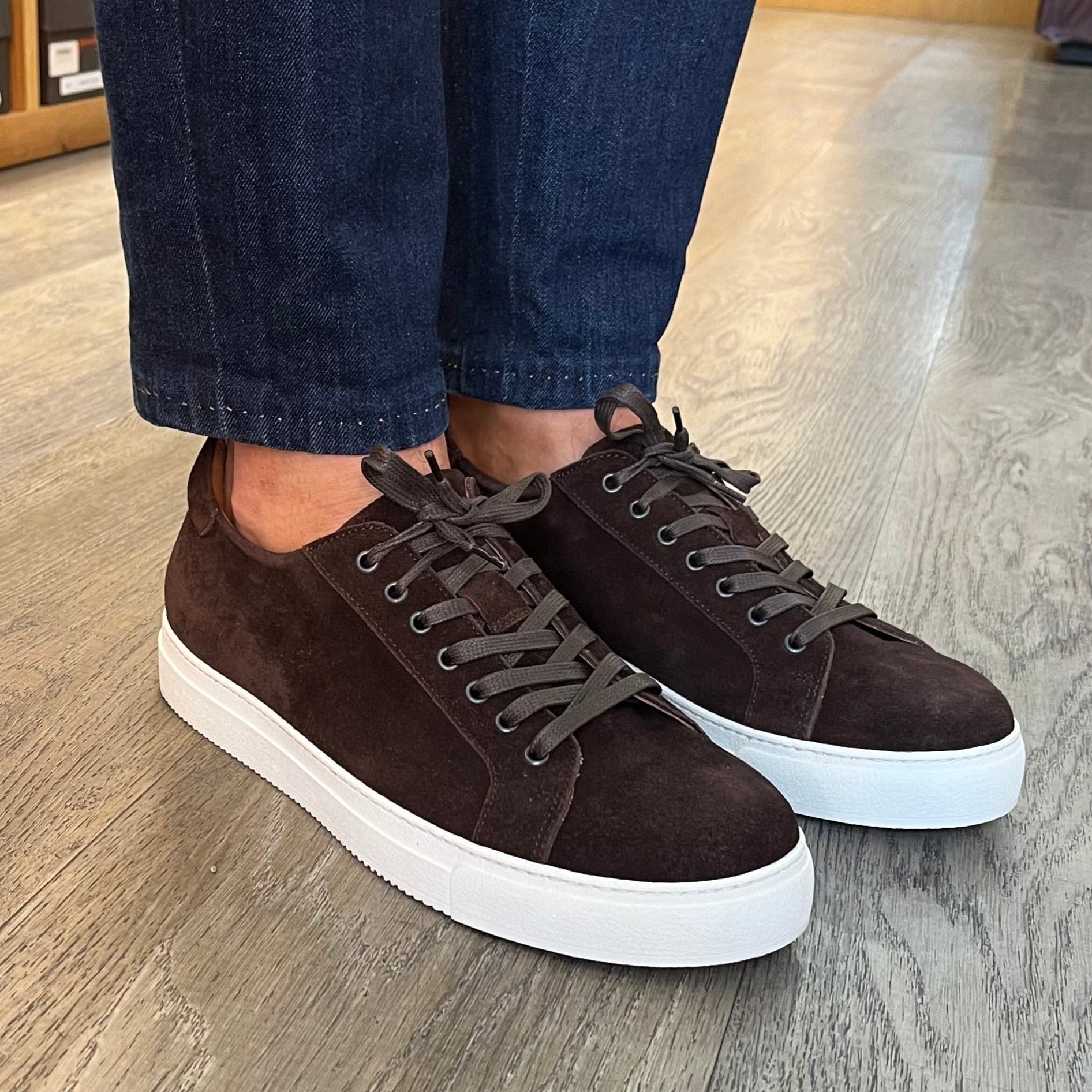 Vibram Chocolate Suede Sneakers