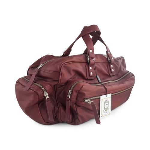 Borsone unisex in pelle con tasche