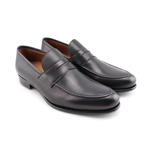 Mocassini classici da uomo neri in pelle