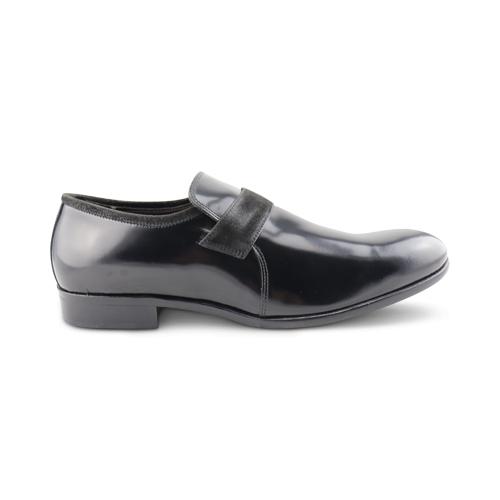 Black brushed leather shoe