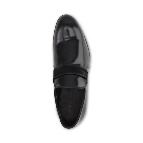 Black brushed leather shoe