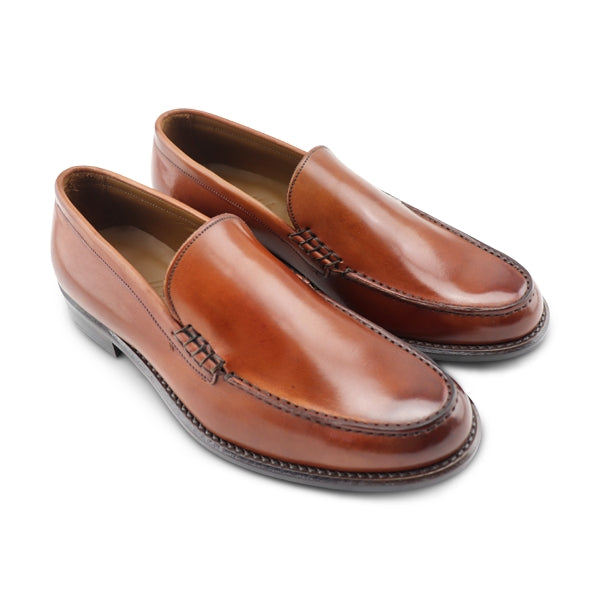 Mocassini in pelle color brandy