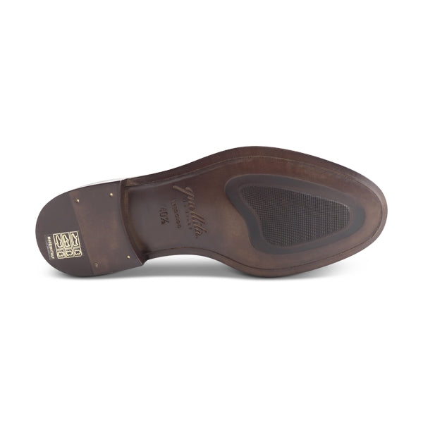 Slippers in dark brown coconut leather