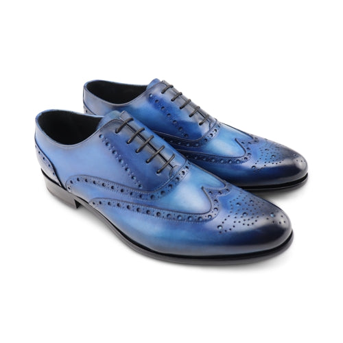 Scarpe Francesine in pelle blu