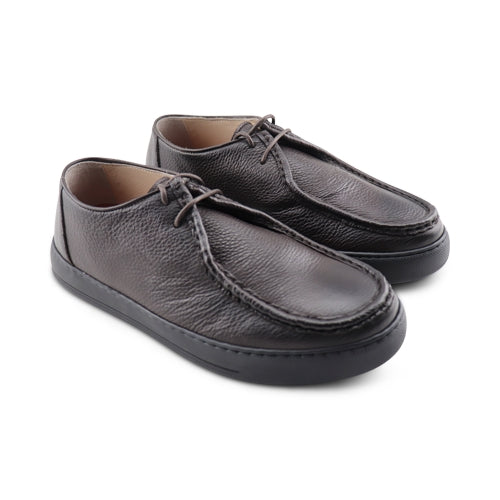 Scarpe sportive in pelle martellata testa di moro