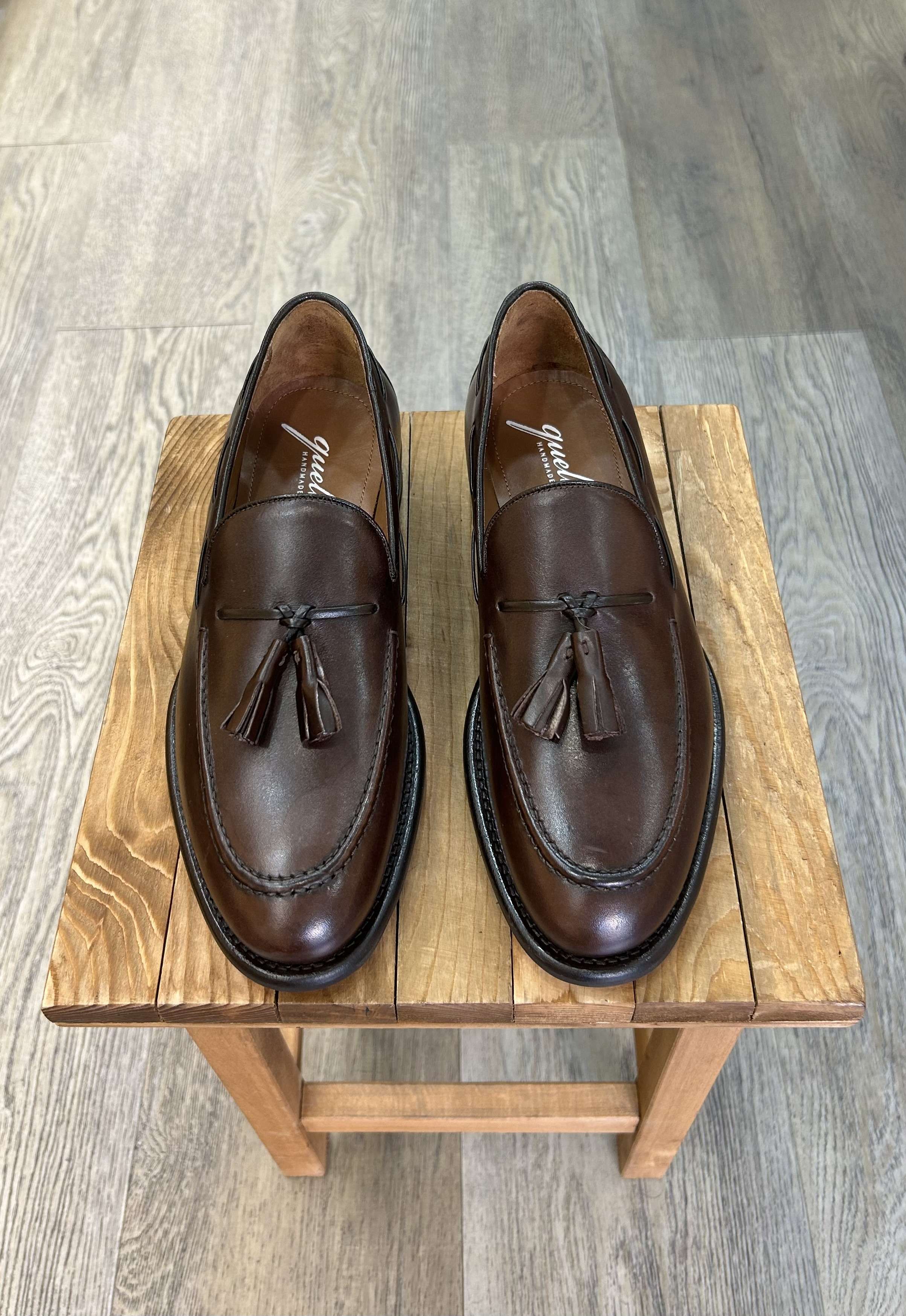 Dark brown leather tassel