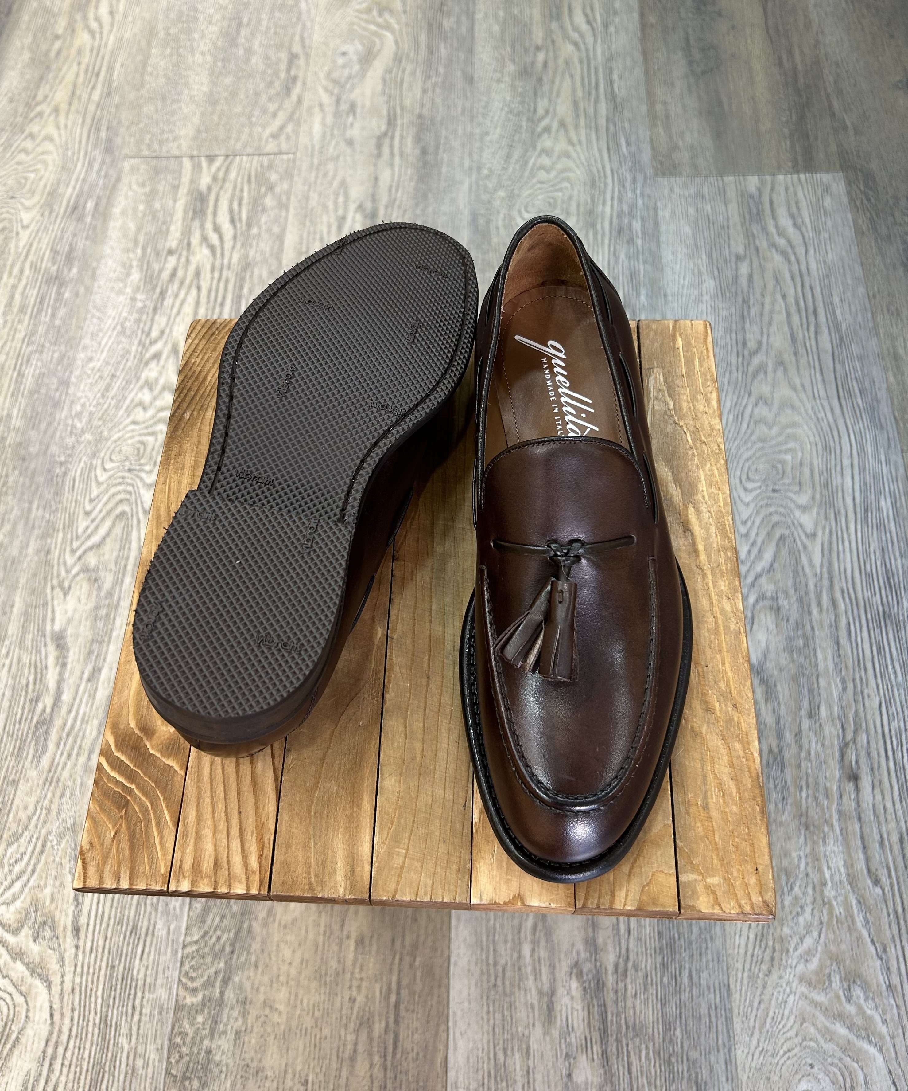 Dark brown leather tassel