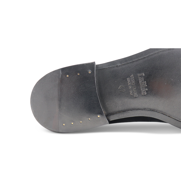 Mocassini con suola in cuoio