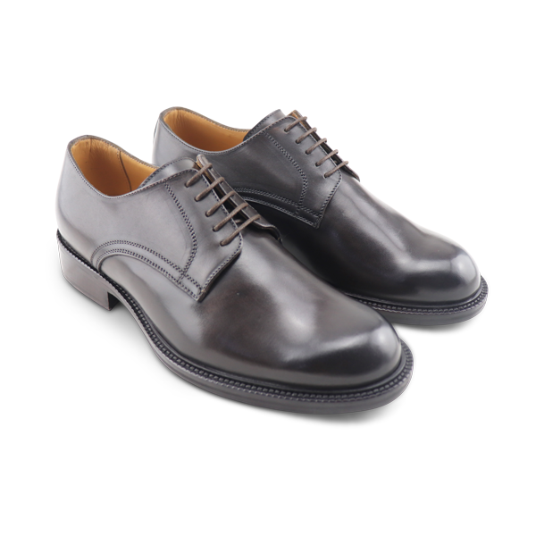 Dark brown leather derby