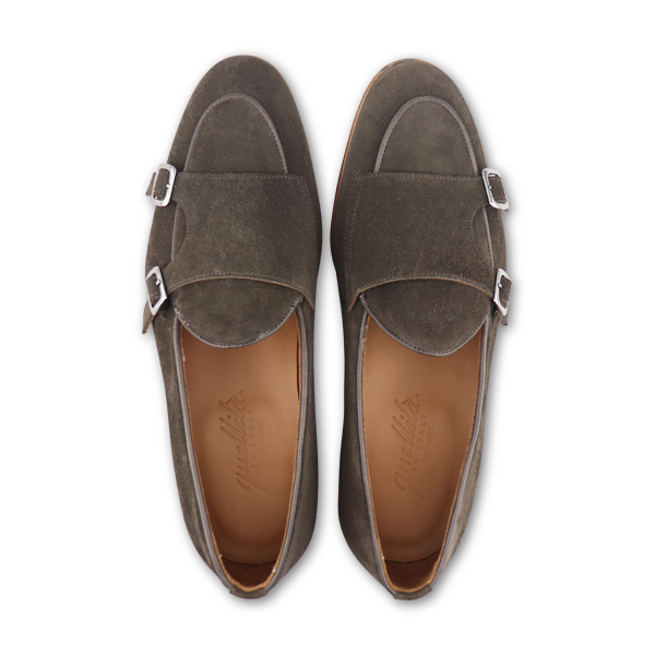 Slippers Buckle dark brown suede