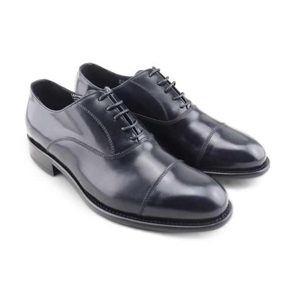 Francesina in pelle spazzolata blu