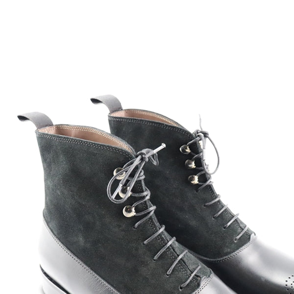 Stivaletti in pelle e camoscio da uomo