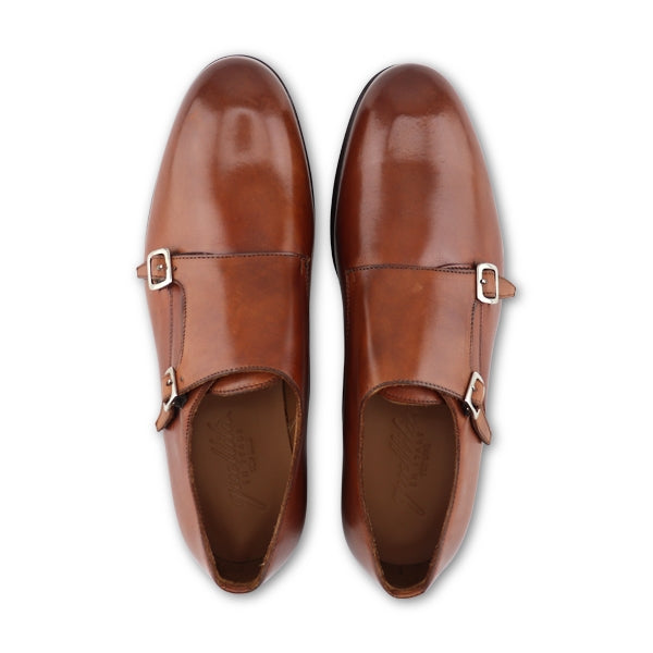 Scarpe con doppia fibbia in pelle