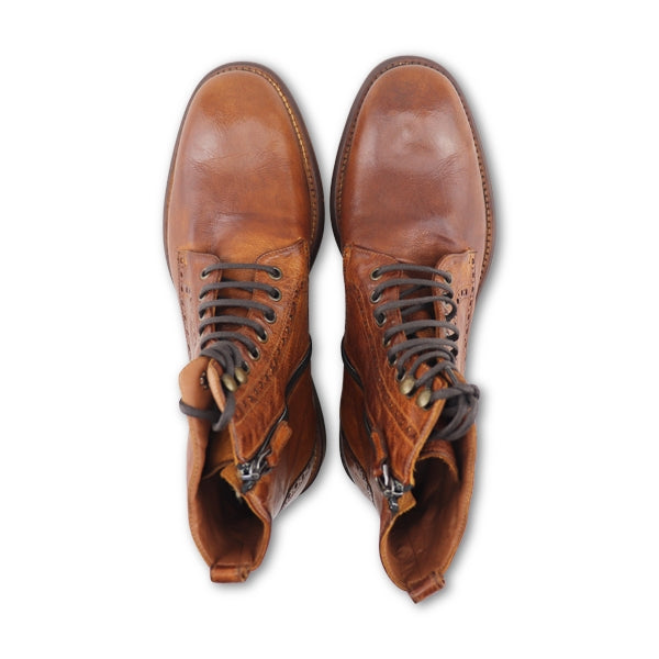 Buffalo leather ankle boots