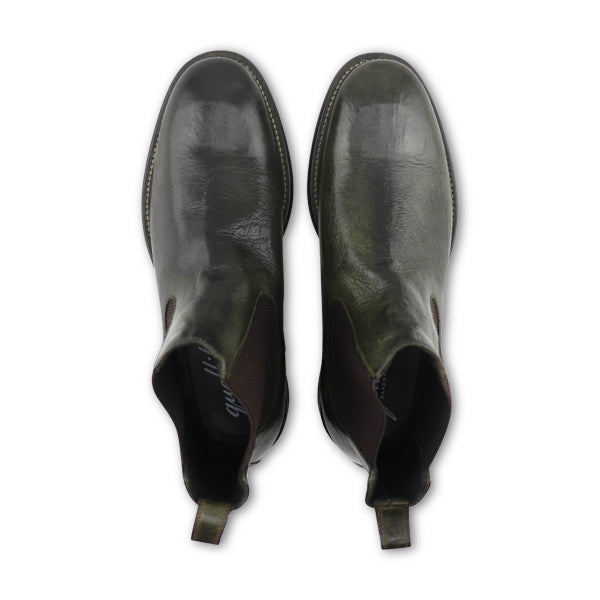 Green Buffalo Leather Beatles