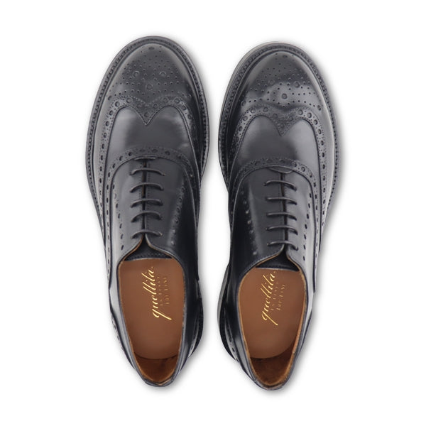 Francesina nera in pelle