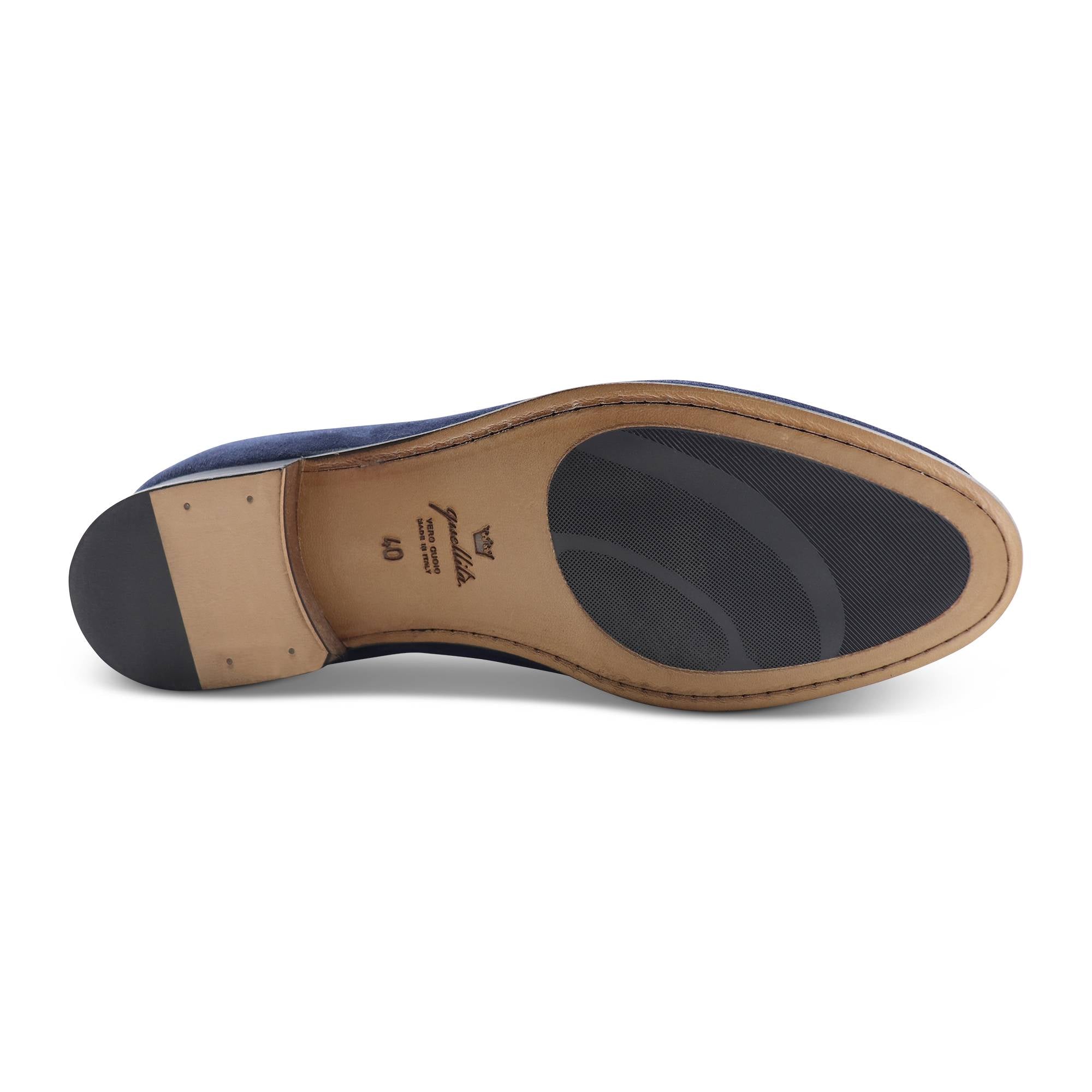 Slippers camoscio navy