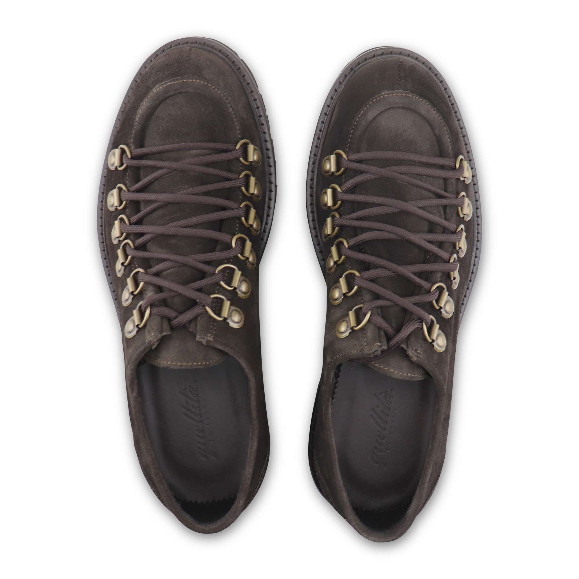 Dark brown suede boot