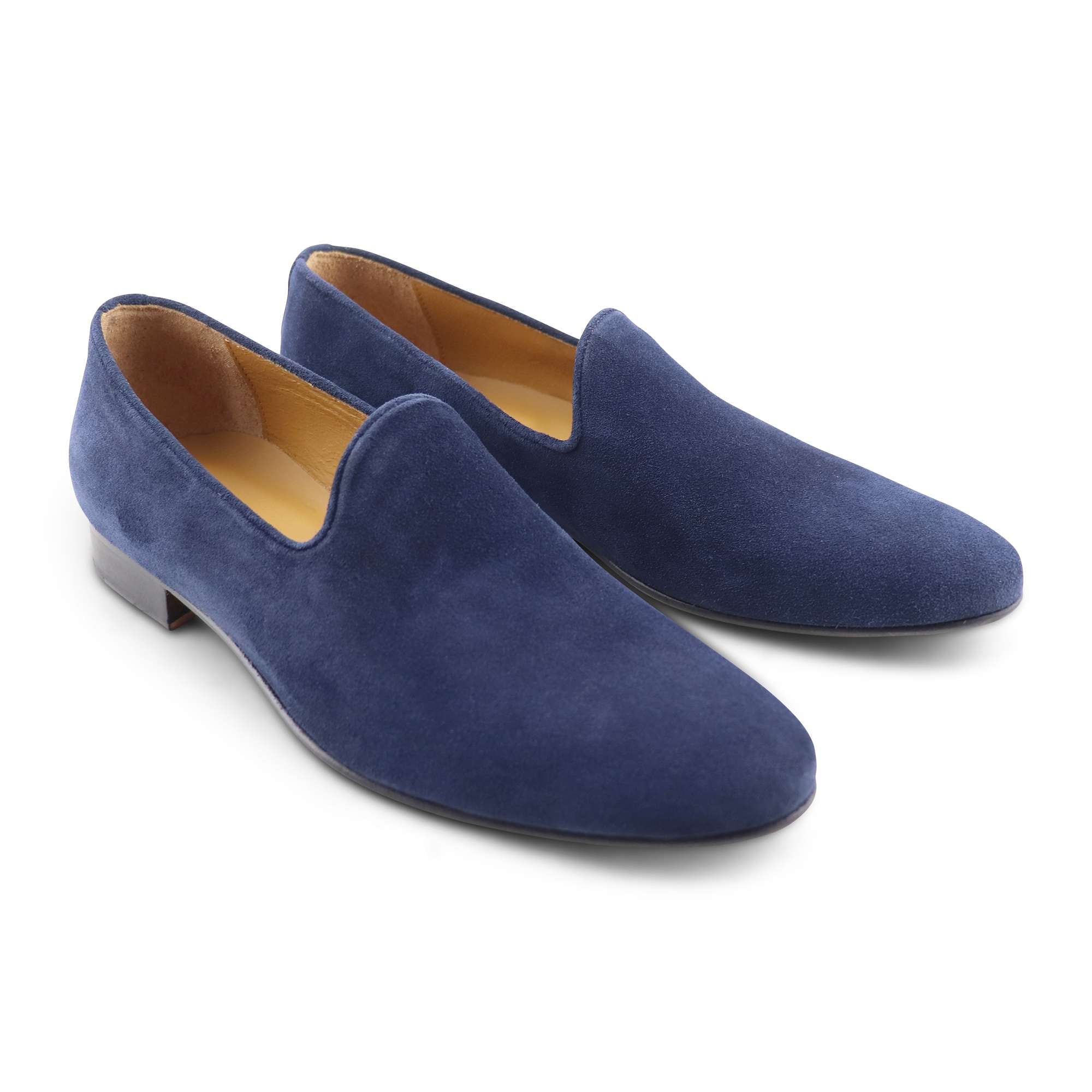 Slippers camoscio navy
