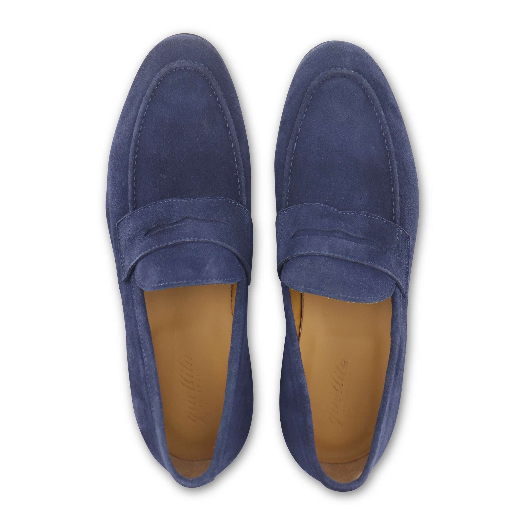 Mocassini navy in camoscio