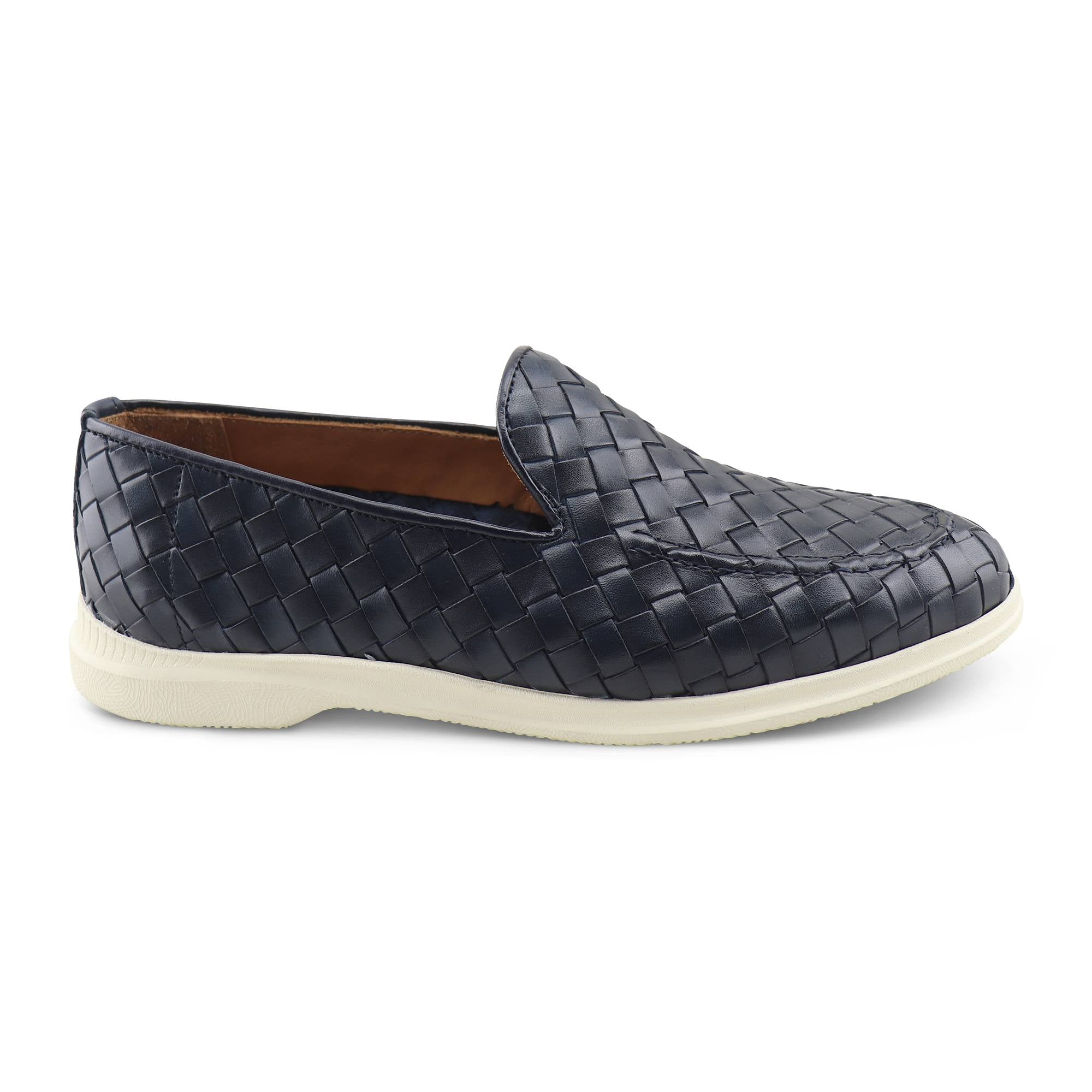 Mocassini vibram intreccio blu