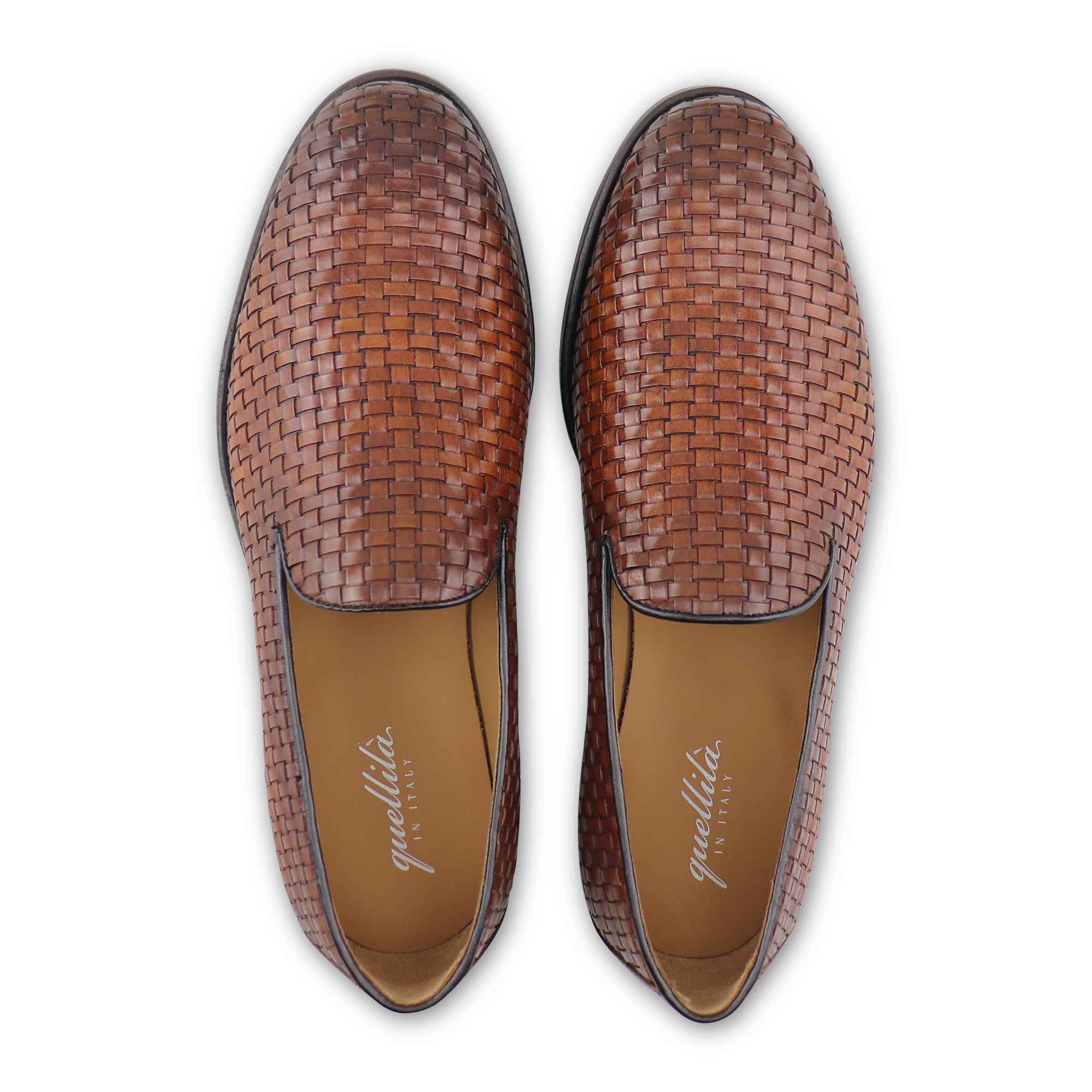 Braided leather loafers